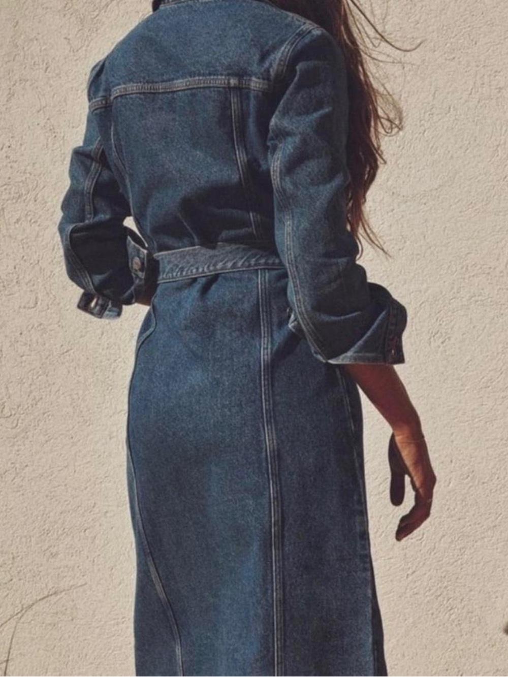 NWT Zara Denim Dress With Pockets Faded Blue - Picture 6 of 11